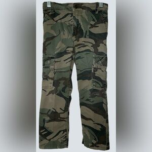 Wrangler Kids Green Camouflage Cargo Pants